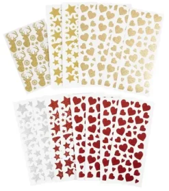 Glitterstickers jul