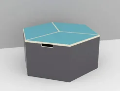 Hexa modul oppbevaringsboks blå