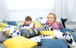 Kvadrat pute blå