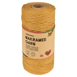 Makramégarn sennepsgul