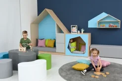Quadro hulehus blå