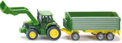 Siku John Deere traktor med henger