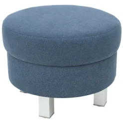 Trend rund puff marine blå